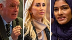 Republican Rep. Martin McLaughlin, Republican Sen. Darby Hills, and Democratic Rep. Nabeela Syed are vying for seats in Chicago’s suburbs.