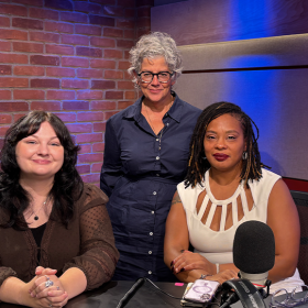 Today's panel for The Rundown includes host Jill Kaufman, reporter for NEPM; Aprell May Munford, reporter for the Springfield Republican; Erin-Leigh Hoffman, reporter for the Greenfield Recorder; and Matt Szafranski [not pictured], editor of Western Mass Politics and Insight.