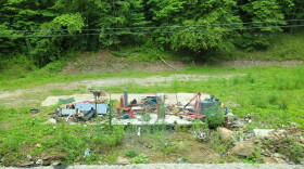 Remnants of a home destroyed in the July 2022 flood in eastern Kentucky