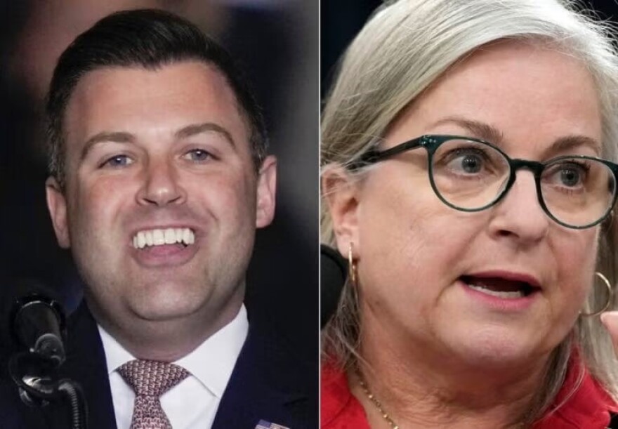 Rep. Ryan Mackenzie, R-Lehigh (left), and former U.S. Rep. Susan Wild.