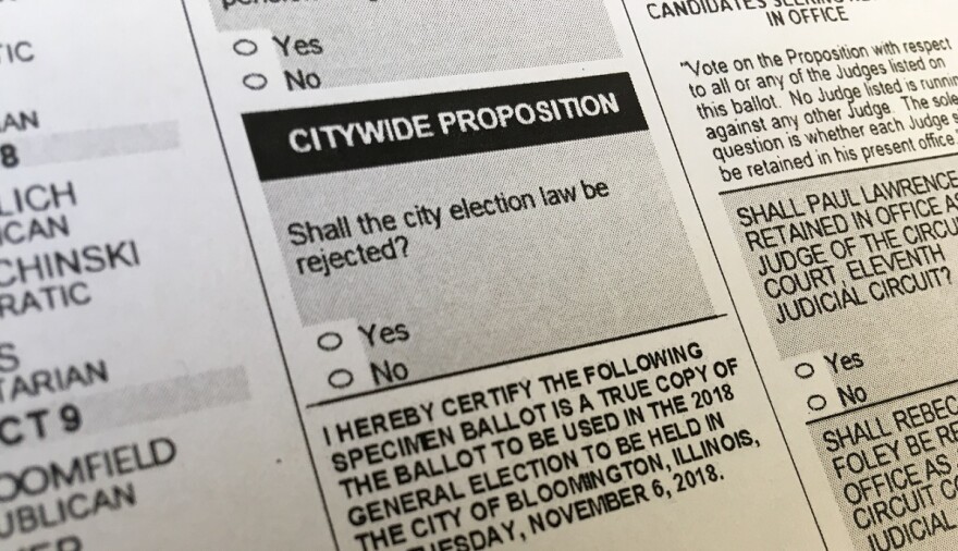 Bloomington sample ballot