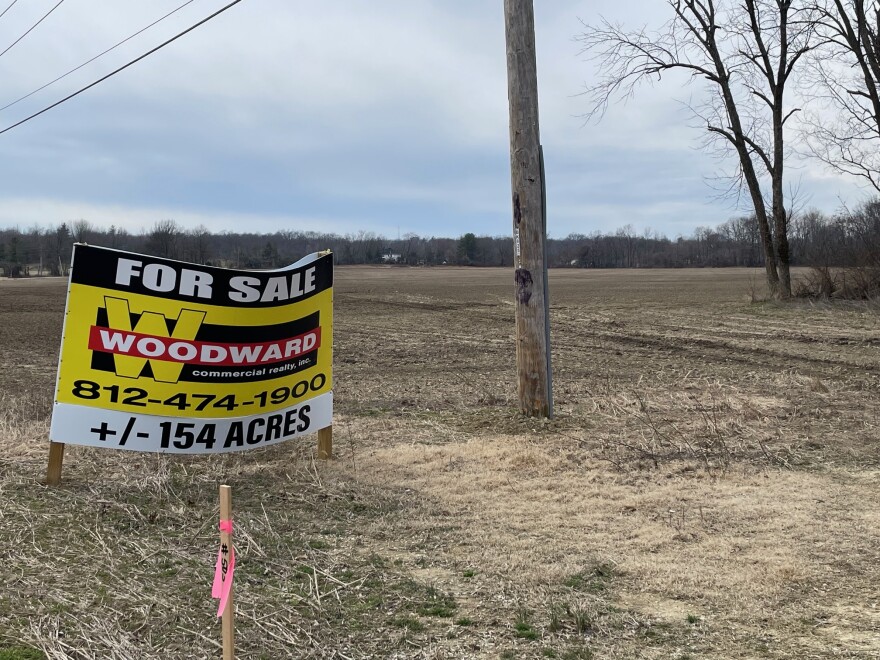 Future site of the TaylorMade distribution center on Petersburg Road, west of U.S. 41, in Evansville