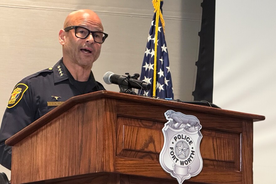 Fort Worth Police Chief Eddie Garcia speaks to media at a March 16 press conference.
