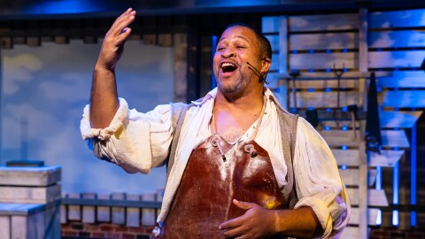 Jerold Solomon as Gabriel in the musical “Gabriel,” now playing in Richmond. The production wants to bring the show to Norfolk. It is based on the true story of an enslaved man named Gabriel who planned an insurrection against slavery in 1800.