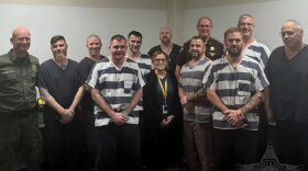 Staff and inmates celebrate the latest class of Moral Reconation Therapy at the Vanderburgh County jail