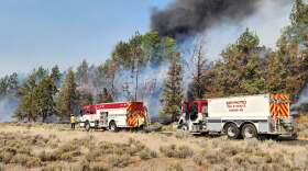 Redmond Fire & Rescue responded to a blaze along the east rim of the canyon in Redmond on July 17, 2026.