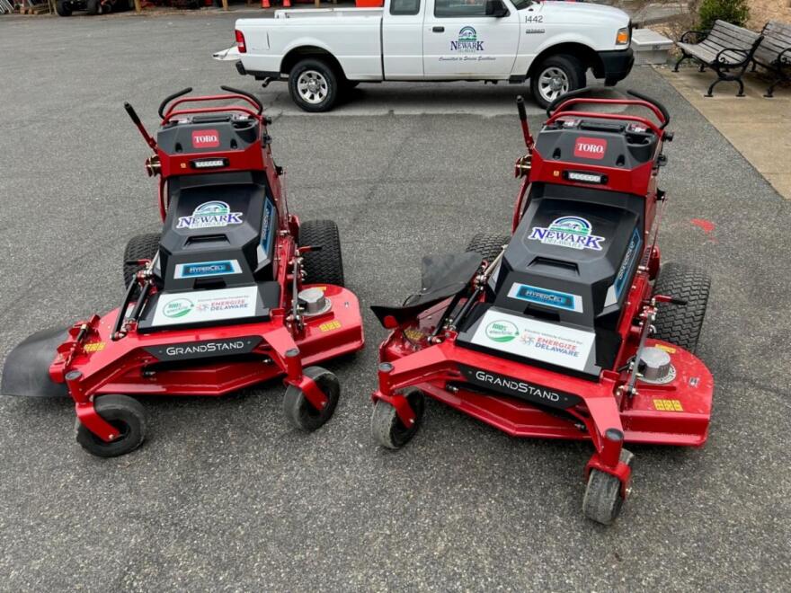 Newark's EV mowers purchased with grant money received from Energize Delaware.