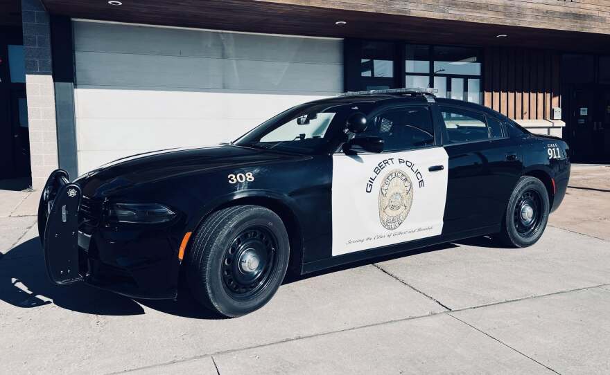 A Gilbert Police Department car.