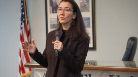 U.S. Rep. Mary Peltola, D-Alaska, speaks on Jan. 4, 2024, at a town hall meeting.