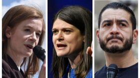 Democratic U.S. Senate candidates (L-R) Mallory McMorrow, Haley Stevens and Abdul El-Sayed.