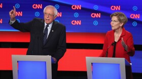 On the debate stage in Detroit, Sens. Elizabeth Warren and Bernie Sanders were at the center of a heated fight over "Medicare for All."