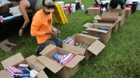 The Office of Hawaiian Affairs and Vertical Worx prepare and make deliveries on Aug. 18 to families isolated by Hurricane Lala.
