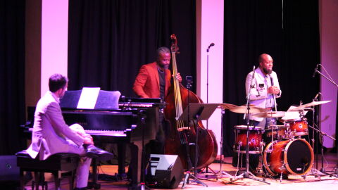 Zach Bartholomew on piano, Branden Robertson on upright bass and Paul Gavin on drums are the Gulf Coast Jazz Collective.