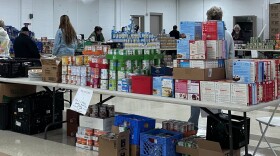 Pantry 279 preps Thanksgiving meal kits to deliver to local families.