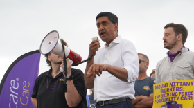 U.S. Rep. Rohit "Ro" Khanna (D-CA) spoke Wednesday in support of striking Mount Nittany Medical Center workers. 