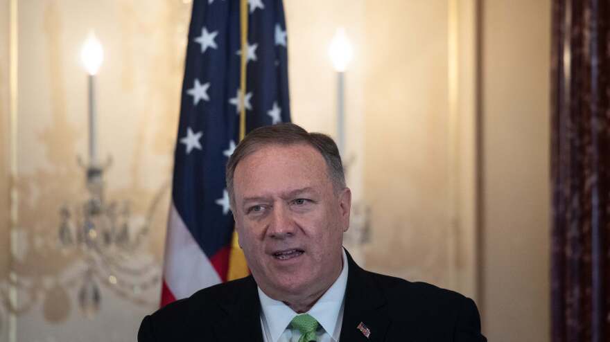 Secretary of State Mike Pompeo delivers remarks at an awards ceremony in Washington, D.C., last month.
