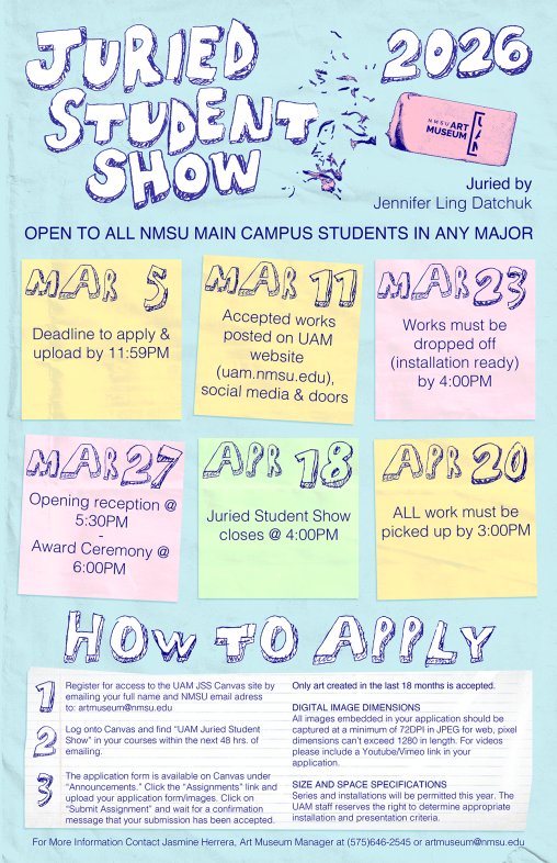 Juried Student Show 2026 Call for Art Submissions | KRWG Public Media