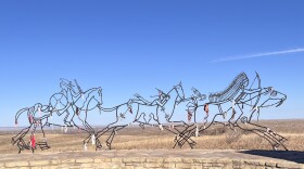 Part of the Indian Memorial at the Little Bighorn Battlefield.