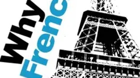 Eiffel tower and words “Why French"