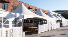 Outdoor dining on R Street in Sacramento, Dec. 1, 2020.