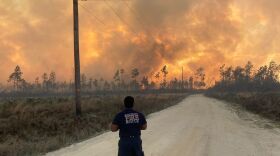 The Bertha Swamp Road fire began on Friday morning in Gulf County and pushed into Calhoun and Bay Counties on Saturday, March 5, 2022. 