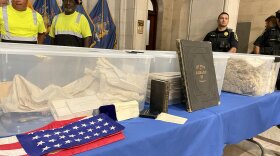  Artifacts from Major General Phillip Schuyler statue time capsule in Albany, New York. 