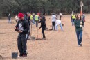 Volunteers planting trees at the St. Marks Trailhead.