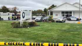 The scene of the October 2019 shooting at the New England Pentecostal Ministries.