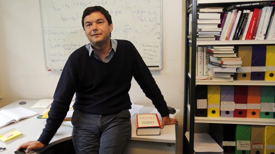 French economist and academic Thomas Piketty, in his book-lined office at the French School for Advanced Studies in the Social Sciences, in Paris.