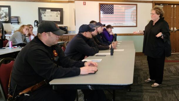 "It (human trafficking) is such a dominant crime. We’re seeing the tip of the iceberg. If we can give more people the tools, the means to be able to understand what it is and how to spot it, we’re going to create safer, more peaceful communities," said Carol Merna (right).