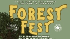 Forest Fest poster with a tree. 