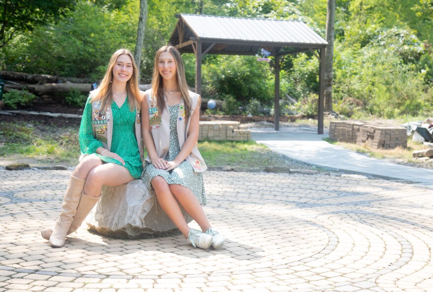 As part of their Girl Scout gold award projects, sisters Faith and Grace Bennett transformed part of Hillside Park. Faith completed the labyrinth several years ago, and Grace is almost done with the gazebo and pollinator garden project.