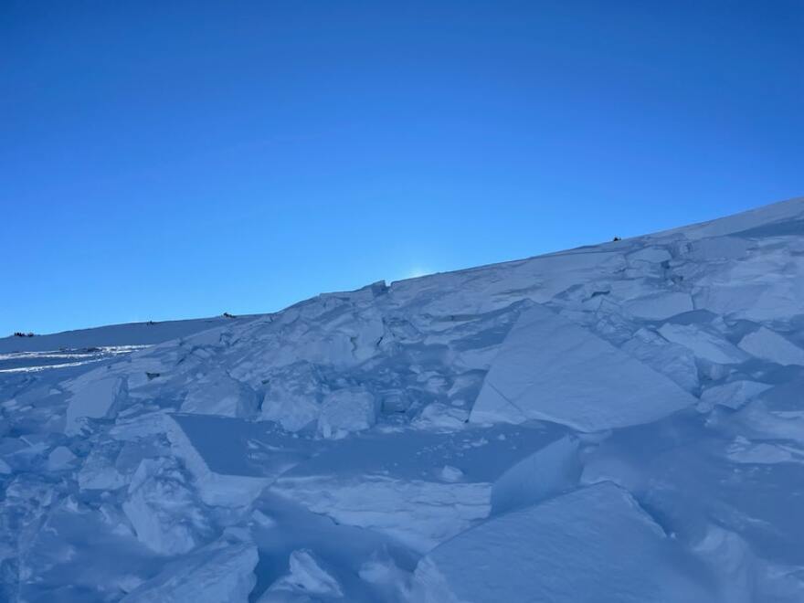 Blocks of snow from an avalanche near Hoosier Pass that killed two Colorado Springs residents