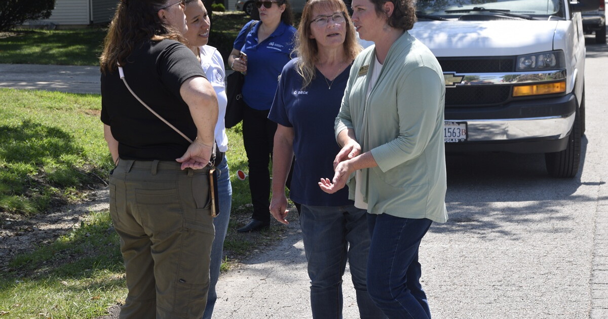 State and federal emergency managers tour storm damage as county officials seek aid