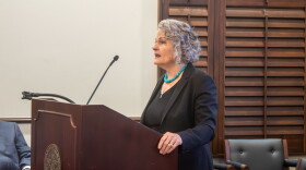 Oklahoma County District Attorney Vicki Behenna speaks to lawmakers at an interim study Wednesday, Oct. 14, 2026 Behenna said her office needs more state funding to make reforms to the pretrial process.