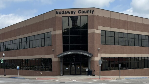 Photo of the Nodaway County Administration Building taken July 25, 2026.