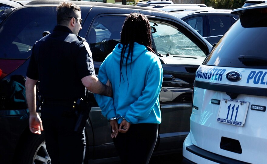 A teenage girl was among those who were detained Thursday.