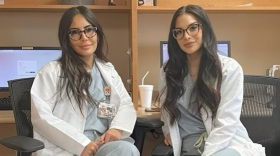 Lora Kawar and Amal Hadid in an MDHHS-sponsored post about COVID and flu vaccinations. 'COVID-19 is still a threat in our state and it is more important than ever to stay healthy and protect yourself against preventable illnesses.'