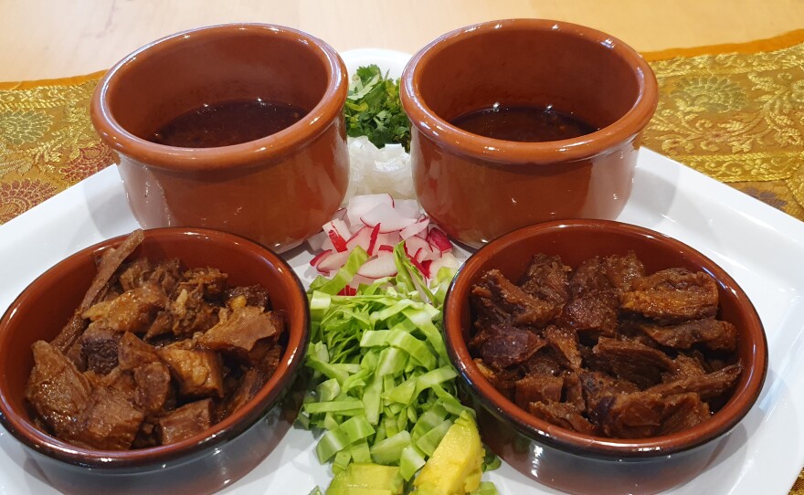 Lamb Birria (left) and Goat Birria (right) in a taste comparison