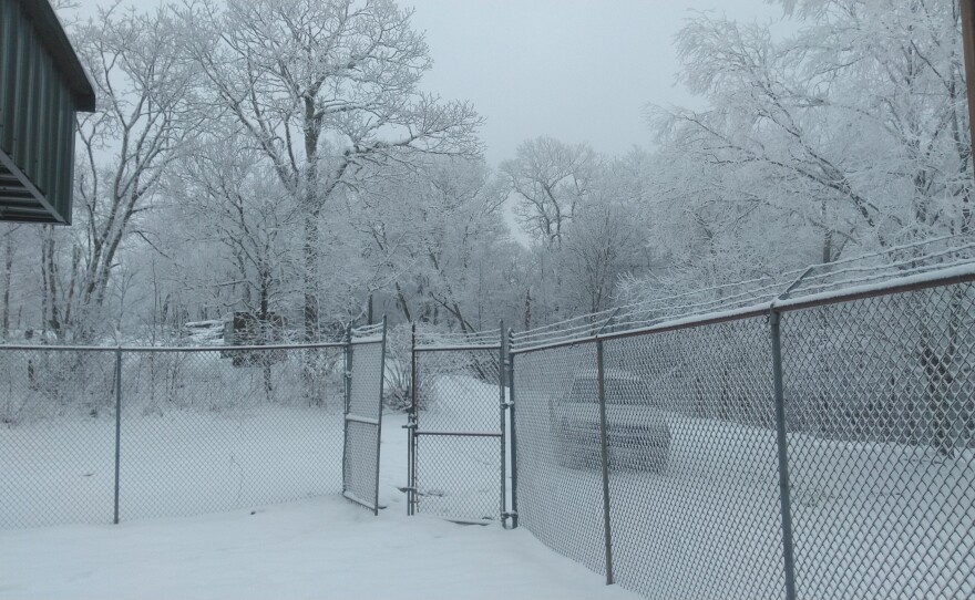 Images of a trip up to transmitter in wintertime.