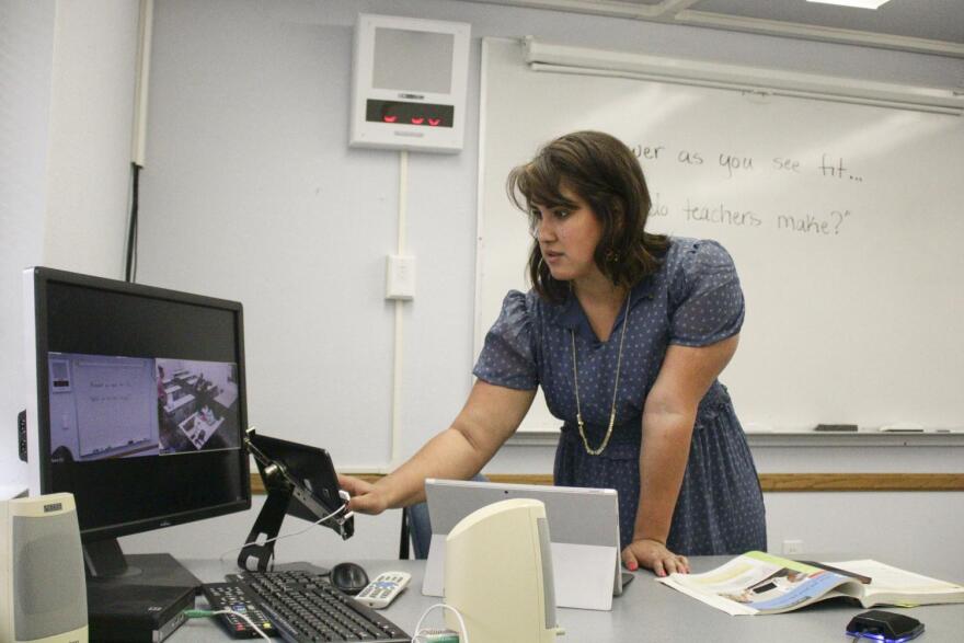Erika Flores dials up students from Payson 