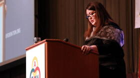 Assistant Secretary of Indian Affairs Tara Sweeney speaks October 18, 2018, at the Alaska Federation of Natives annual convention in downtown Anchorage, Alaska. Sweeney is the subject of a call for investigation into whether she violated ethics policies i