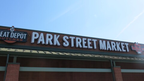 Park Street Market, a local grocer, pictured on a bright sunny day. 