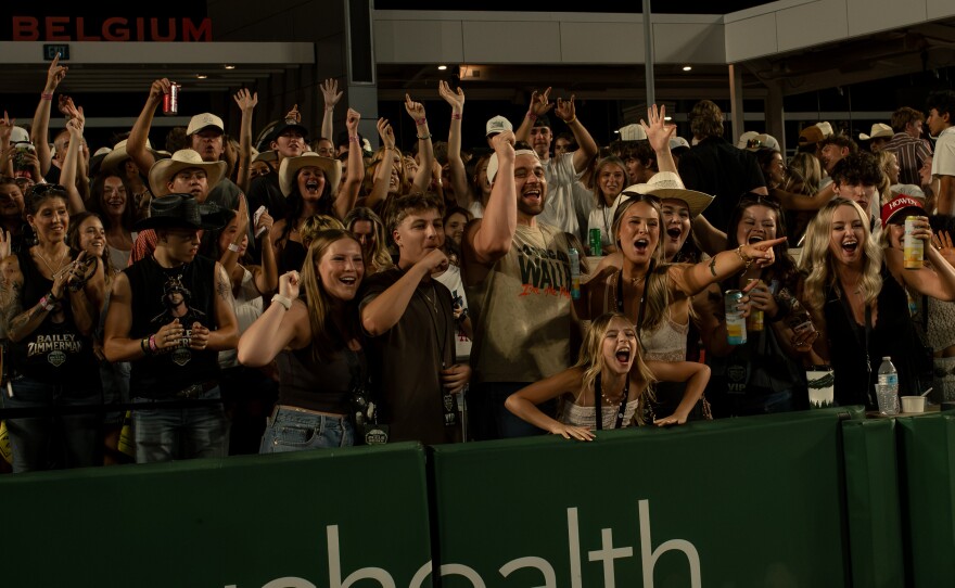 Fans cheer during the PBR Teams season opener.