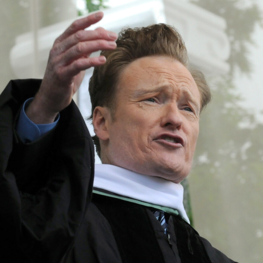 Conan O'Brien, as he delivered the commencement address at Dartmouth College in Hanover, N.H., on June 12, 2011.