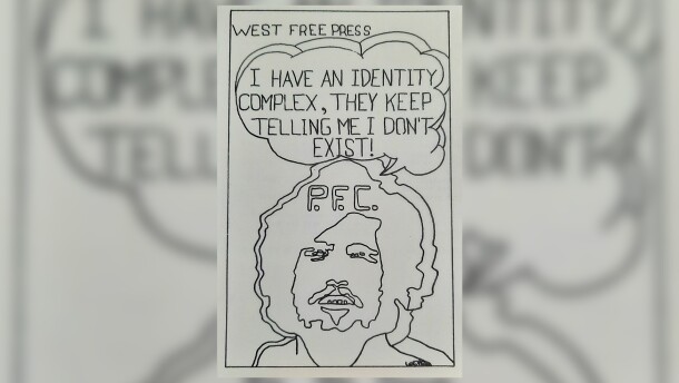 Cover of underground high school newspaper called the West Free Press.