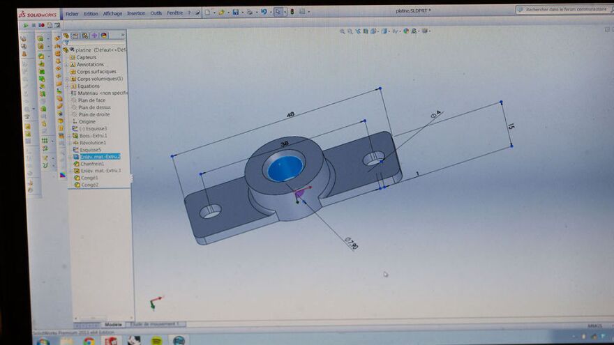 The design of the tattoo tool, which got attached to the printer.