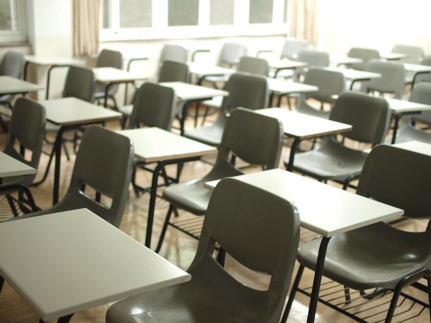 empty school rooms with desks