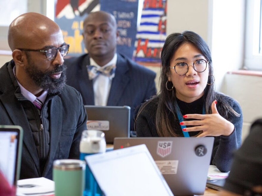 Middle school history teachers discuss their lesson plans for teaching about the Great Depression.