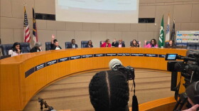 The Charlotte-Mecklenburg board of education at a meeting in September 2026.